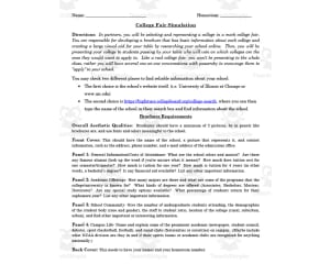 College Fair Research Project