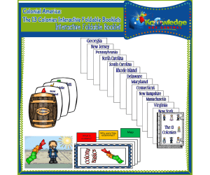 Colonial America: The 13 Colonies Interactive Foldable Booklets - EBOOK