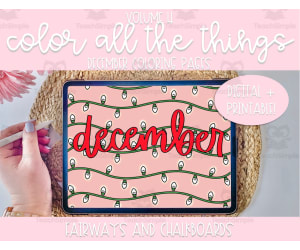Color All The Things: December Coloring Page Set