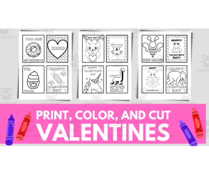 Color and Print Valentines Cards