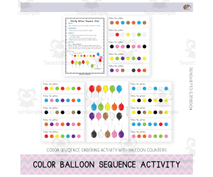 Color Balloon Sequence Activity