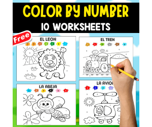 COLOR BY NUMBER | 10 FREE WORKSHEETS_J