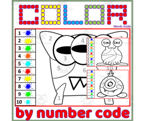 Color by Number Code | MONSTERS