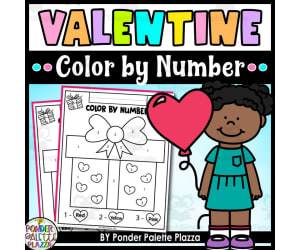Color By Number Gift - Valentine's Day