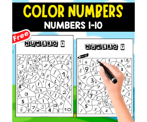 COLOR BY NUMBER | NUMBERS 1- 10 | MATH
