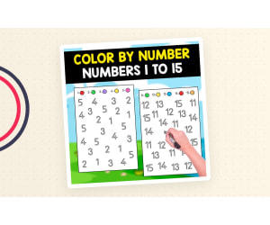 COLOR BY NUMBER | NUMBERS 1 TO 15
