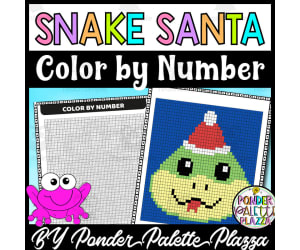 Color by Number - Snake Santa: Keep 'Em Busy