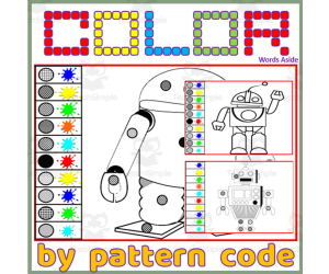 Color by Pattern Code | ROBOTS