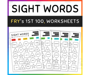 Color by Sight Word Practice Game, High Frequency FRY Words, 1st 100 - SET 8