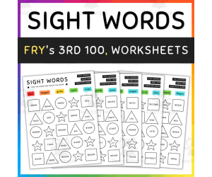 Color by Sight Word Practice Game, High Frequency FRY Words, 3rd 100 - SET 8