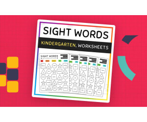 Color by Sight Word Practice Game, Primer - SET 8