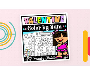 Color By Sum - Valentine's Day Activities