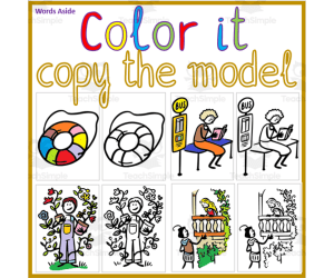 Color it Copy the Model Worksheets