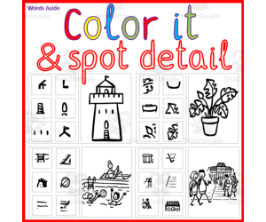 Color it Spot Detail Worksheets