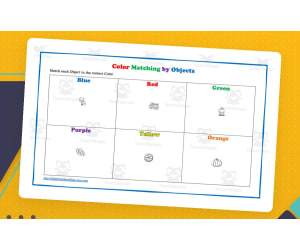 Color Matching by Objects – Toddler Worksheet