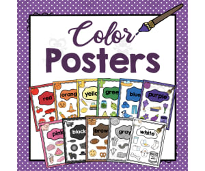 Color Posters | Learning Colors | Preschool Worksheets