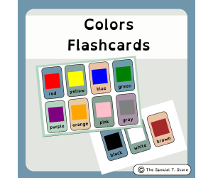 Color Recognition Flashcards for PRE-K, Kinder, 1st Grade, Special Ed