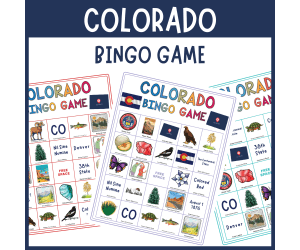 Colorado centennial bingo game luau symbols culture history activities