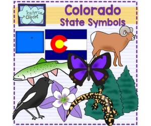 Colorado State Symbols Clip Art