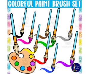 Colorful Paint Brush Set
