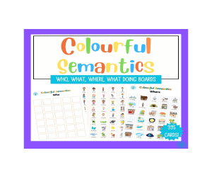 Colorful Semantics Boards