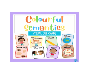 Colorful Semantics Visual Cue Cards