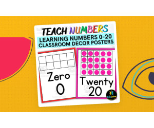Colorful Ten Frame Number Posters for 0-20 Counting Practice - Numbers