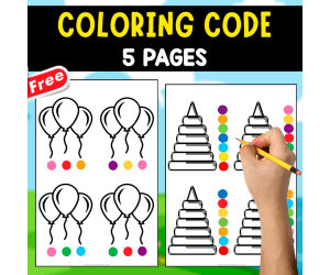COLORING CODE | 5 FREE WORKSHEETS