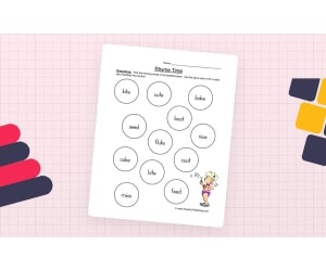 Coloring Rhyming Words Worksheet