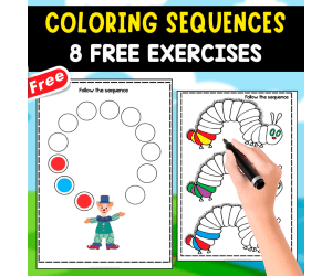 COLORING SEQUENCES | 8 FREE EXERCISES