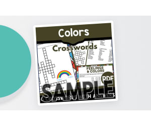 Colors Crossword: 1 Page Sample (PDF)