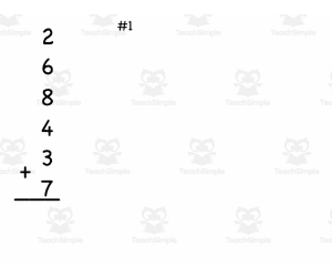 Column Addition Practice Song