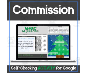 Commission Christmas - Holiday Digital Self-Checking Activity
