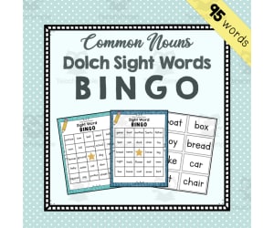 Common Nouns: Sight Word Bingo