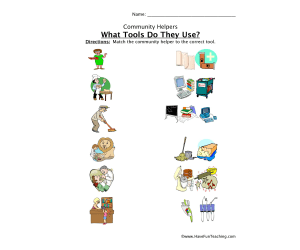 Community Helper Tools Worksheet