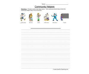 Community Helper Writing Worksheet