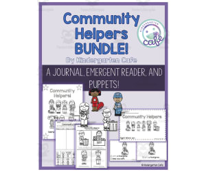 Community Helpers Bundle | Journal, Emergent Reader & Puppets