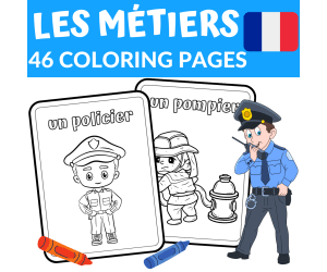 Community Helpers Coloring Pages in French