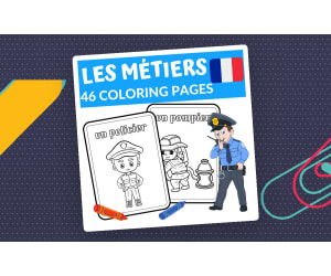 Community Helpers Coloring Pages in French