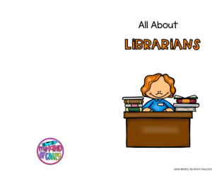 Community Helpers Librarians Adapted Book, Printable, Color and BW