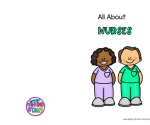 Community Helpers Nurses Adapted Book, Printable, Color and BW