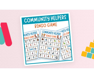 Community helpers occupation bingo game social studies career activity