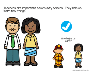Community Helpers: Teachers Adapted Book - Google Slides