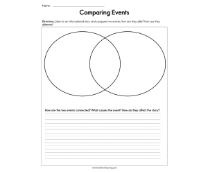 Comparing Events Worksheet