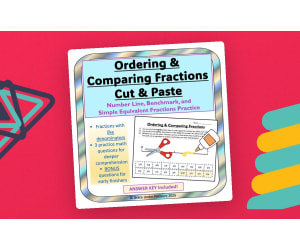 Comparing Fractions Worksheet: Number Line & Fraction Word Problems