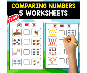 COMPARING NUMBERS | 5 FREE WORKSHEETS