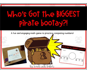 Comparing Numbers: Pirate Bootay