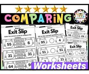 Comparing Numbers Worksheets Greater than Less than Equal