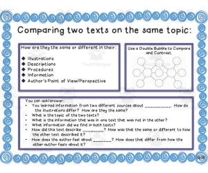 Comparing Two Texts Anchor Chart