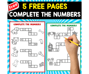 COMPLETE THE NUMBERIC SEQUENCE | FREE MATH RESOURCE